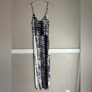 Revamped Monochrome Tie-Dye Midi Dress Size M
